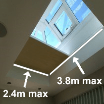 VALE Premium Motorised Flat Roof/Lantern Duette® Blinds