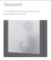 Luxaflex 20mm Transparent Plisse Blinds Luxaflex 20mm Transparent Plisse Blinds