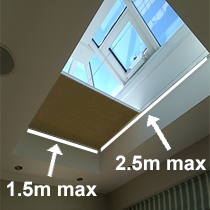 VALE Manual Flat Roof/Lantern Honeycomb Blinds