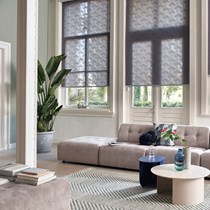Luxaflex Sheer & Semi Transparent Grey/Black Roller Blinds Luxaflex Sheer & Semi Transparent Grey/Black Roller Blinds