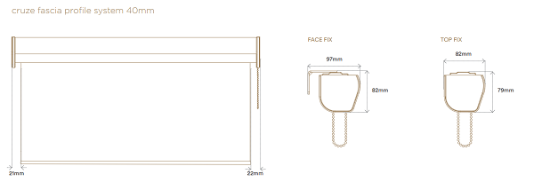 Cruze 40mm Fascia dimentions