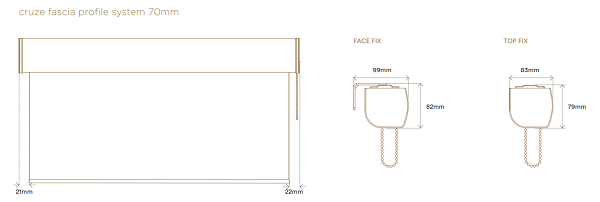 Cruze 70mm Fascia dimentions