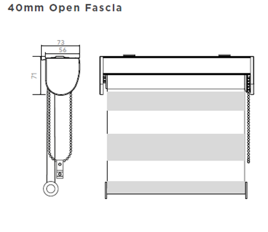 Decora 40mm Open Fascia Dimensions