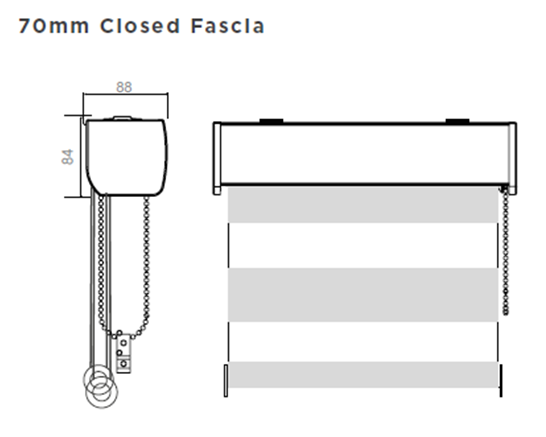 Decora 70mm Closed Fascia Dimensions
