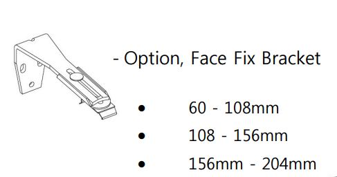 Luxaflex Vertical face fix brackets