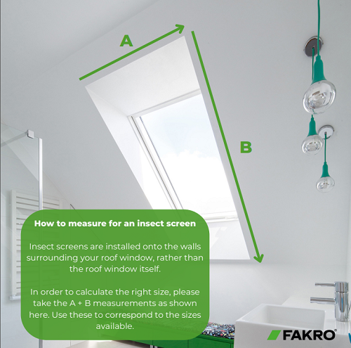 Fakro Insect Screen Measuring Guide