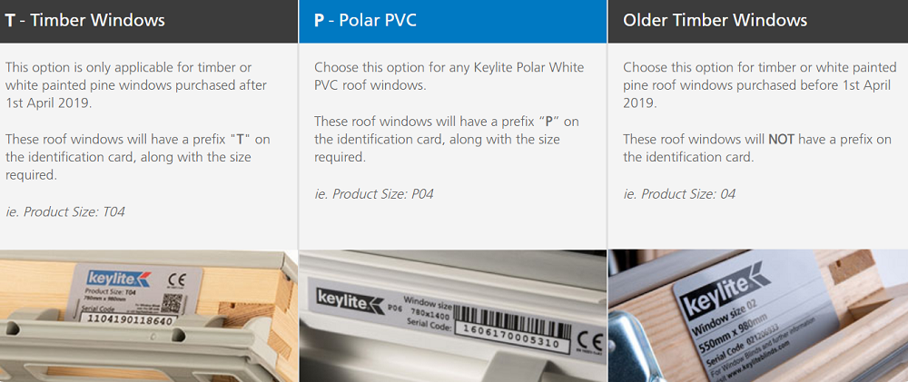 Keylite 3 window types