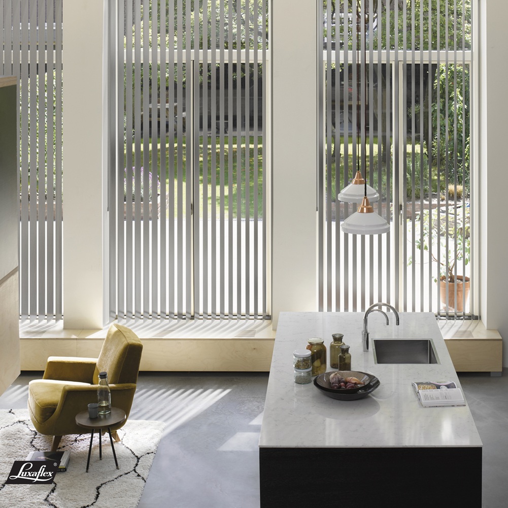 Luxaflex Grey kitchen vertical image