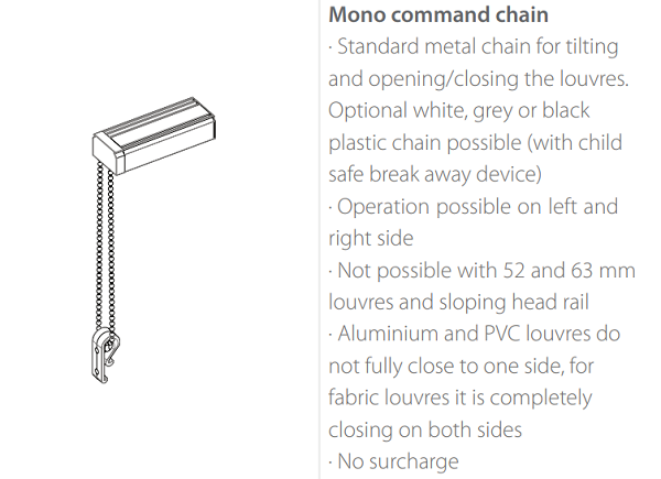 Luxaflex Vertical Mono Chain operation