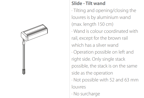 Luxaflex Vertical Tilt Wand operation