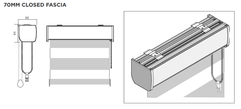 Softshade 70mm Closed Fascia.