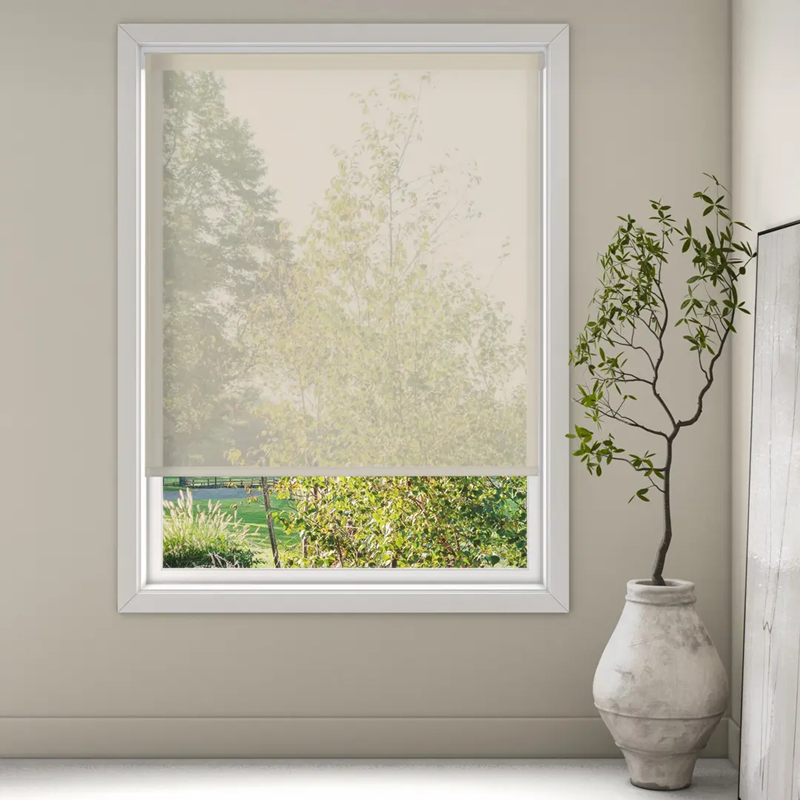Luxaflex Sheer Natural Roller Blind | 7506 Elegance StainStop