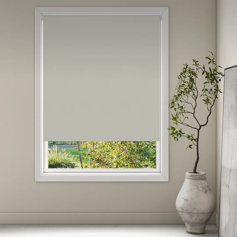 Luxaflex Room Darkening Grey/Black Roller Blind | 1727 Esterno
