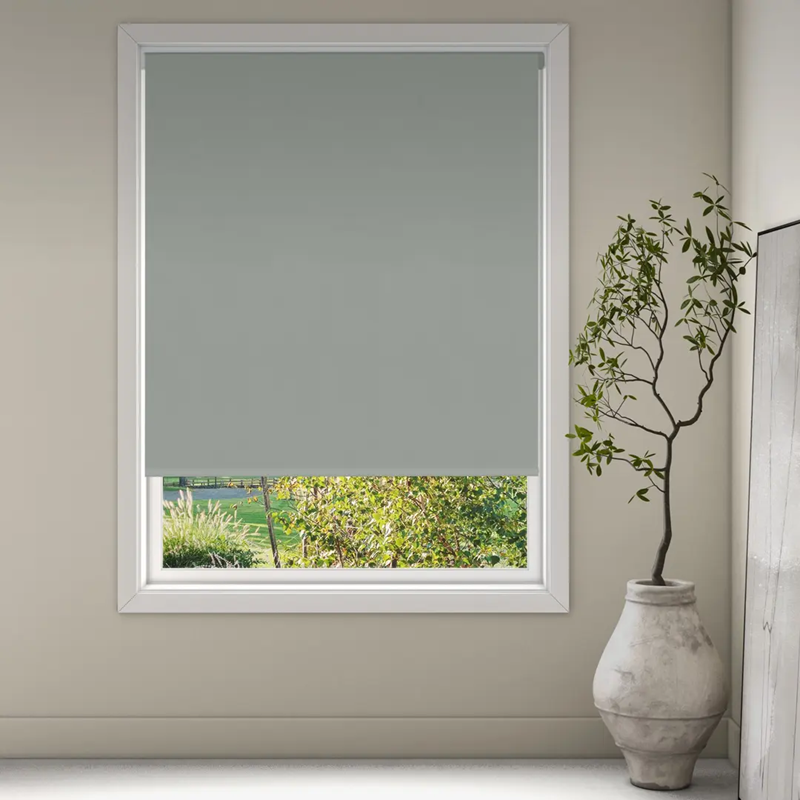 Luxaflex Room Darkening Grey/Black Roller Blind | 1732 Esterno