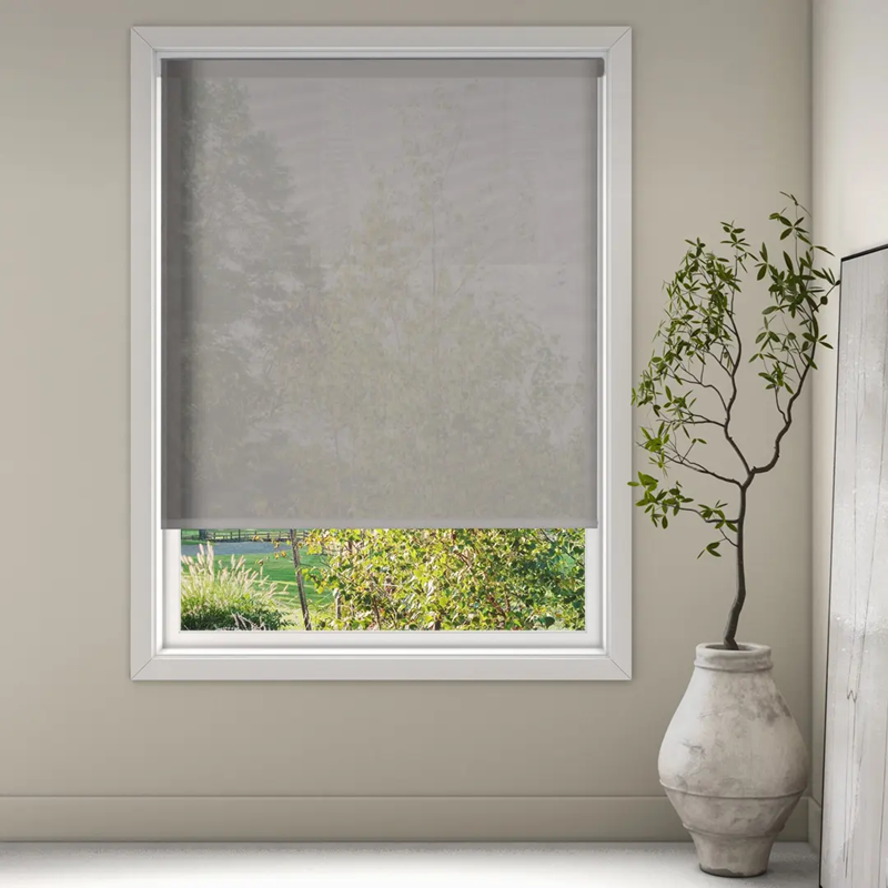 Luxaflex Sheer Grey/Black Roller Blind | 6492 Kirtana