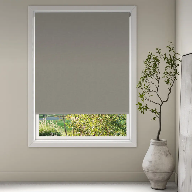 Luxaflex Room Darkening Grey/Black Roller Blind | 1098 Lille