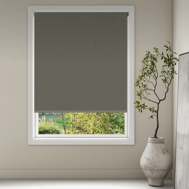 Luxaflex Room Darkening Grey/Black Roller Blind | 1099 Lille