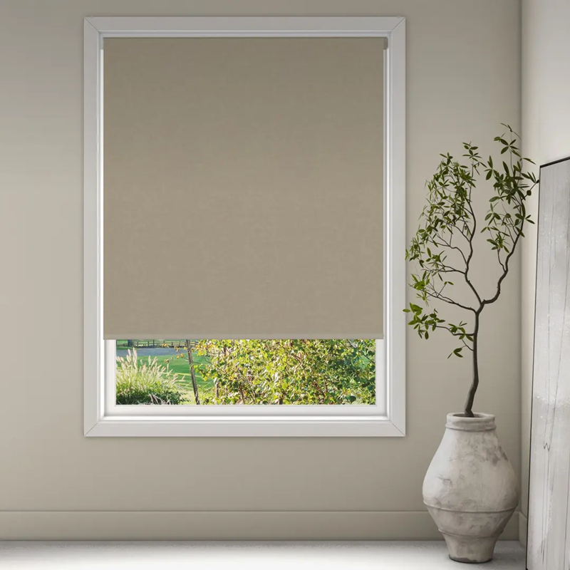 Luxaflex Room Darkening Natural Roller Blind | 1100 Lille