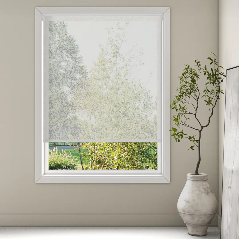 Luxaflex Sheer White/Off White Roller Blind | 7510 Melle Delight