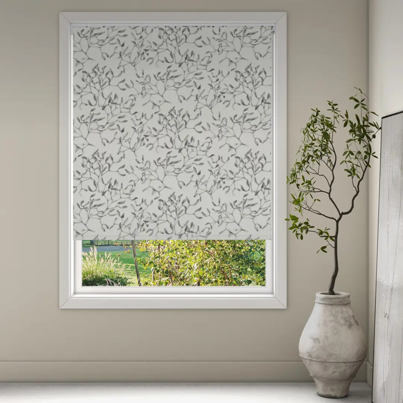 Luxaflex Room Darkening Grey/Black Roller Blind | 1221 Mistel