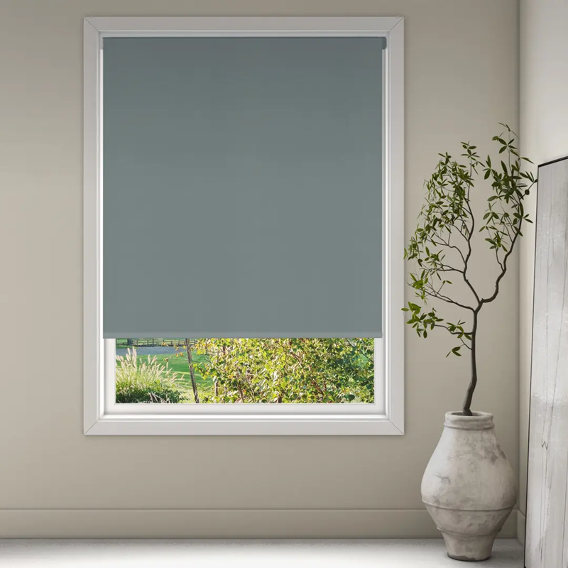 Luxaflex Room Darkening Grey/Black Roller Blind | 7451 Nero FR