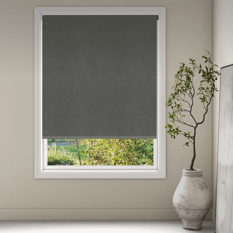 Luxaflex Room Darkening Grey/Black Roller Blind | 1168 Solstice