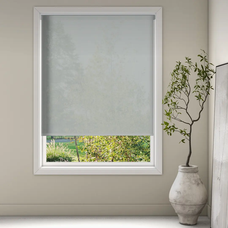 Luxaflex Sheer Grey/Black Roller Blind | 1173 Strada Re-Life StainStop