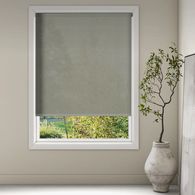 Luxaflex Sheer Grey/Black Roller Blind | 1174 Strada Re-Life StainStop