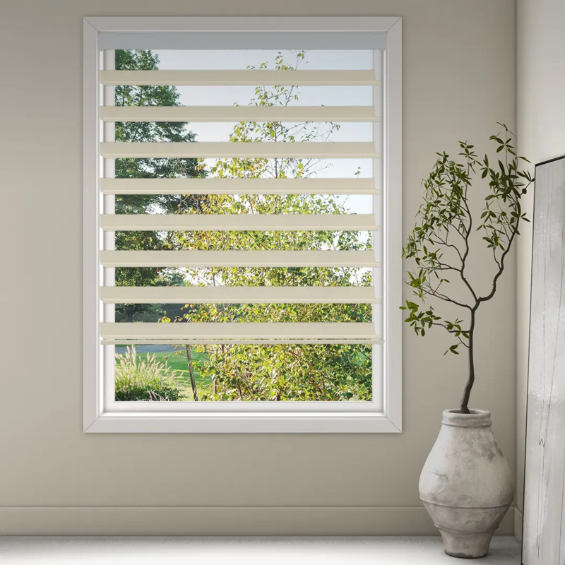 Luxaflex Silhouette 75mm Vane Dim-Out Blind | Bon Soir Originale Ivory 6373
