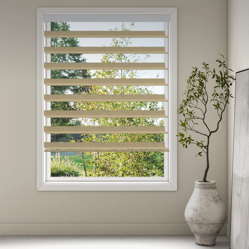 Luxaflex Silhouette 75mm Vane Dim-Out Blind | Ombre-Salted Caramel 6377