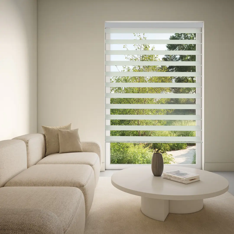 Luxaflex Silhouette 75mm Vane Grey/Black Blind | Originale Moonstone Grey 9636