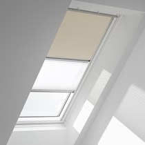 Genuine VELUX® Blackout Duo (DFD) Blind | 1085 - Light Beige/White