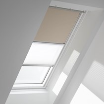 Genuine VELUX® Blackout Duo (DFD) Blind | 4556 - Sand/White