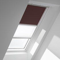 Genuine VELUX® Blackout Duo (DFD) Blind | 4559 - Dark Brown/White