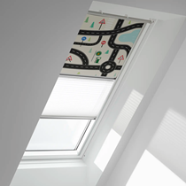 Genuine VELUX® Blackout Duo (DFD) Blind | 4655 - Roads/White