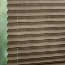 Luxaflex 20mm Transparent Plisse Blind | 6157 Olivite Sheer StainStop