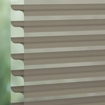 Luxaflex Silhouette 75mm Vane Grey/Black Blind | Lumiere Moon Rock 6390