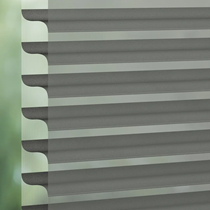 Luxaflex Silhouette 75mm Vane Grey/Black Blind | Matisse-Stone Grey 5017